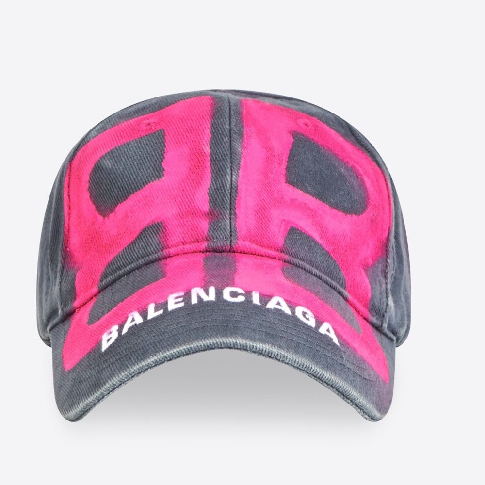 1 Balenciaga BB spray-paint baseball cap
